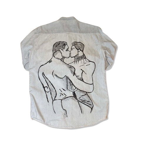 L'Amour- Hand Painted Cotton Button Shirt