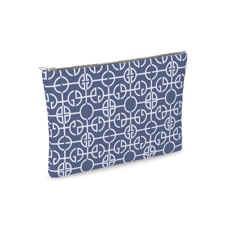 Marquis Navy- Leather Clutch