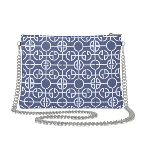 Marquis Navy- Leather Cross Body Bag